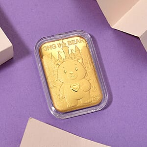 24K Yellow Golden King of Bear Emboss Sheet 10mg