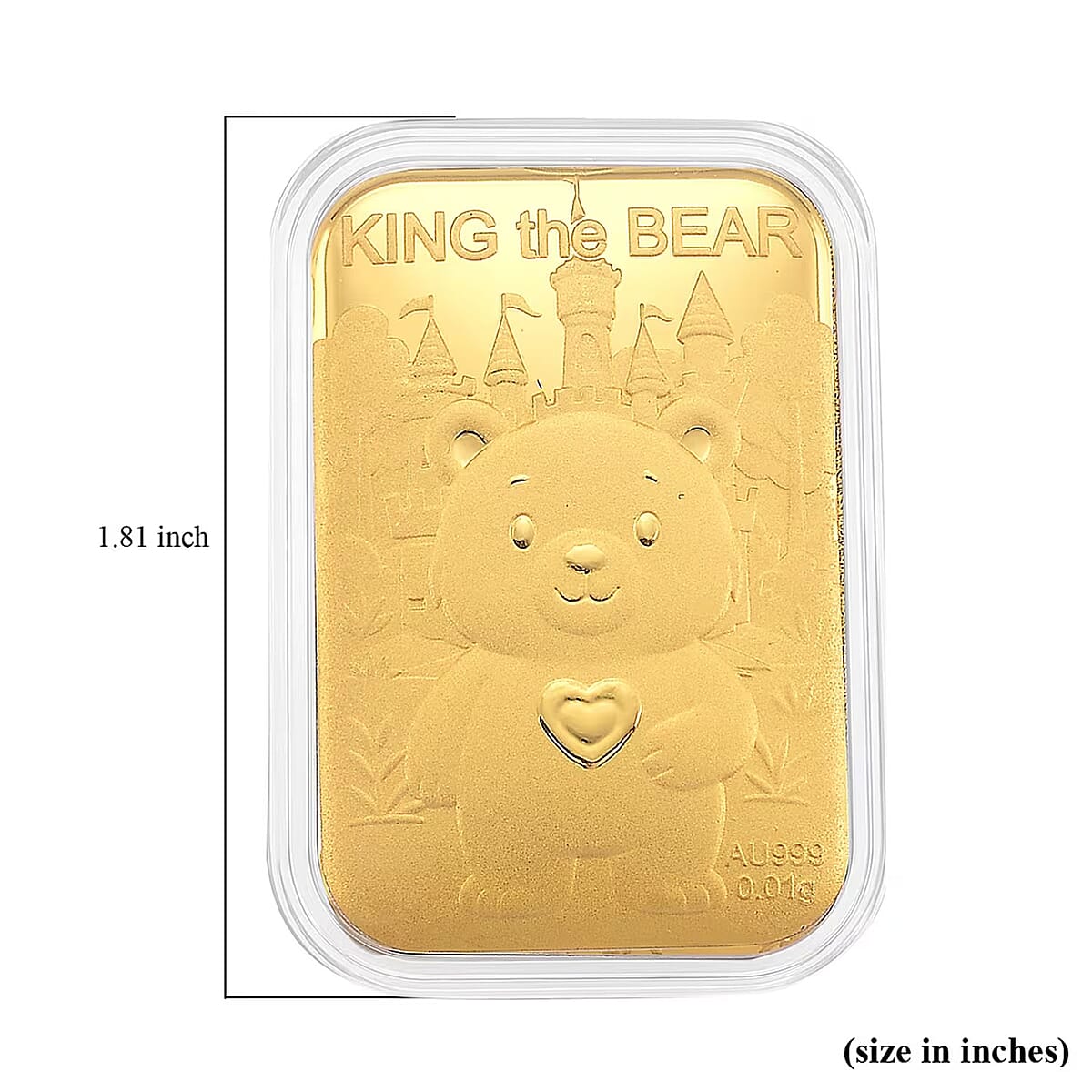 24K Yellow Golden King of Bear Emboss Sheet 10mg image number 5