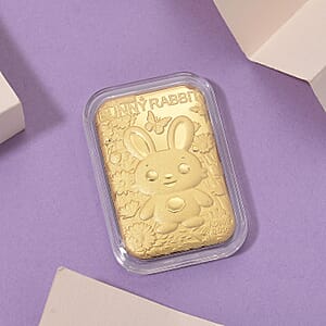 24K Yellow Golden Bunny Rabbit Emboss Sheet 10mg
