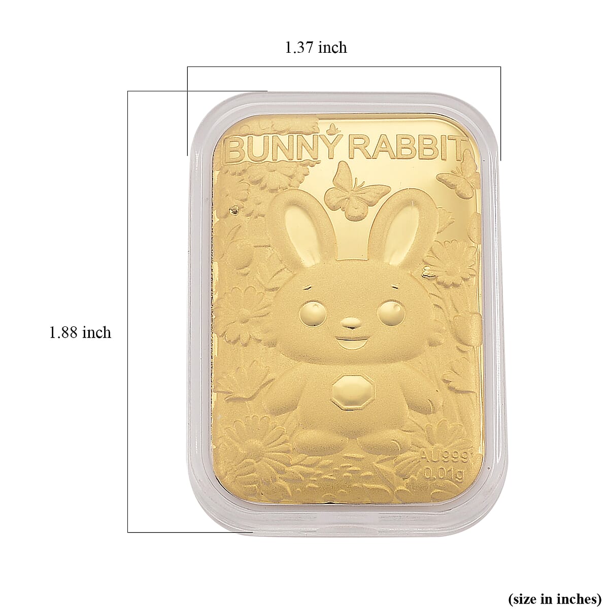 24K Yellow Golden Bunny Rabbit Emboss Sheet 10mg (Del. in 7-10 Days) image number 4