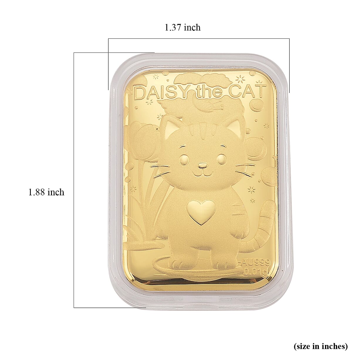 24K Yellow Golden Blossom Kitty Emboss Sheet 10mg (Del. in 7-10 Days) image number 4