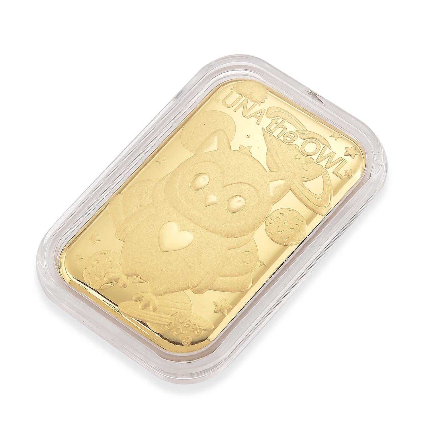  24K Yellow Golden Luna The Owl Emboss Sheet 10mg
