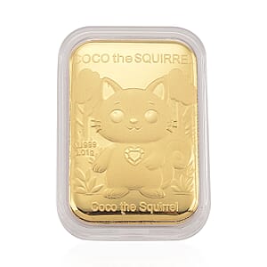 24K Yellow Golden Coco The Squirrel Emboss Sheet 10mg (Del. in 7-10 Days)