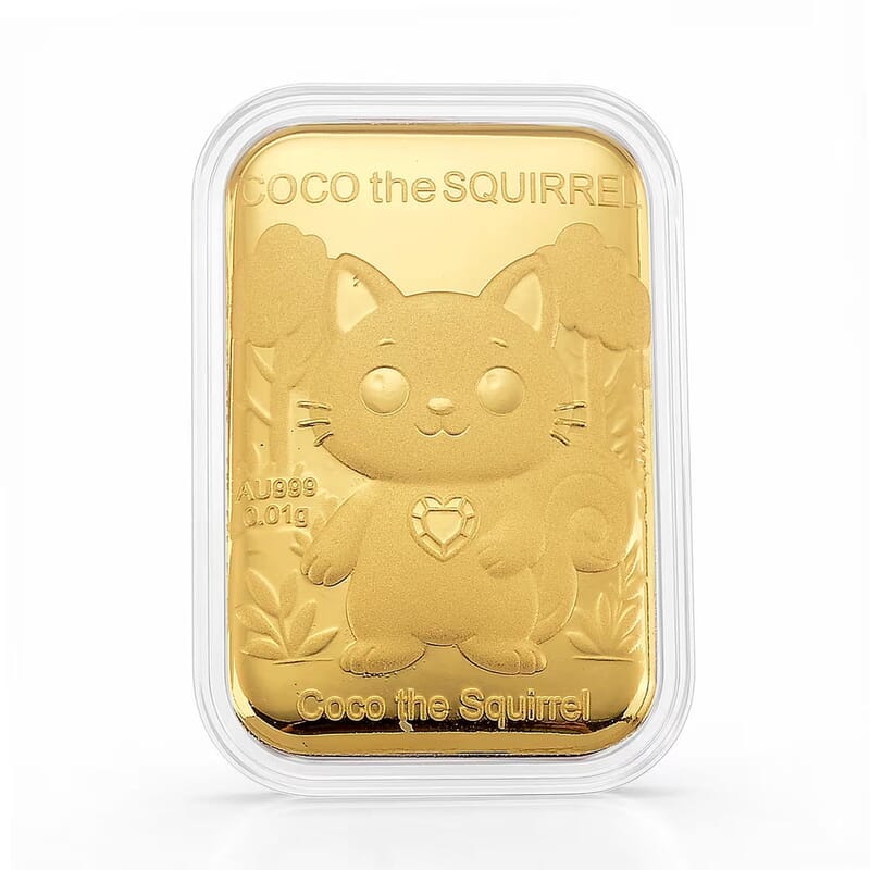 Coco Squirrel 24k Gold Embossed Sheet 10mg