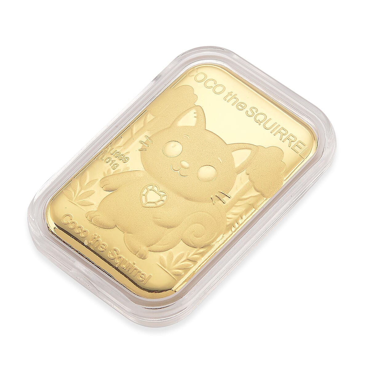 24K Yellow Golden Coco The Squirrel Emboss Sheet 10mg (Del. in 7-10 Days) image number 2