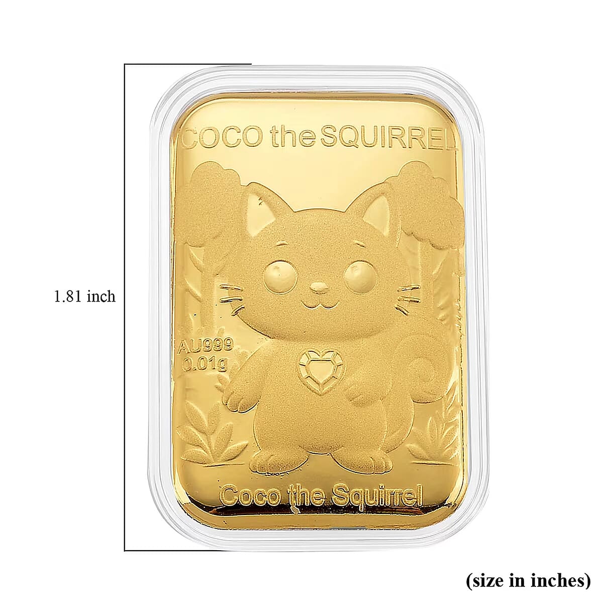 24K Yellow Golden Coco The Squirrel Emboss Sheet 10mg image number 5