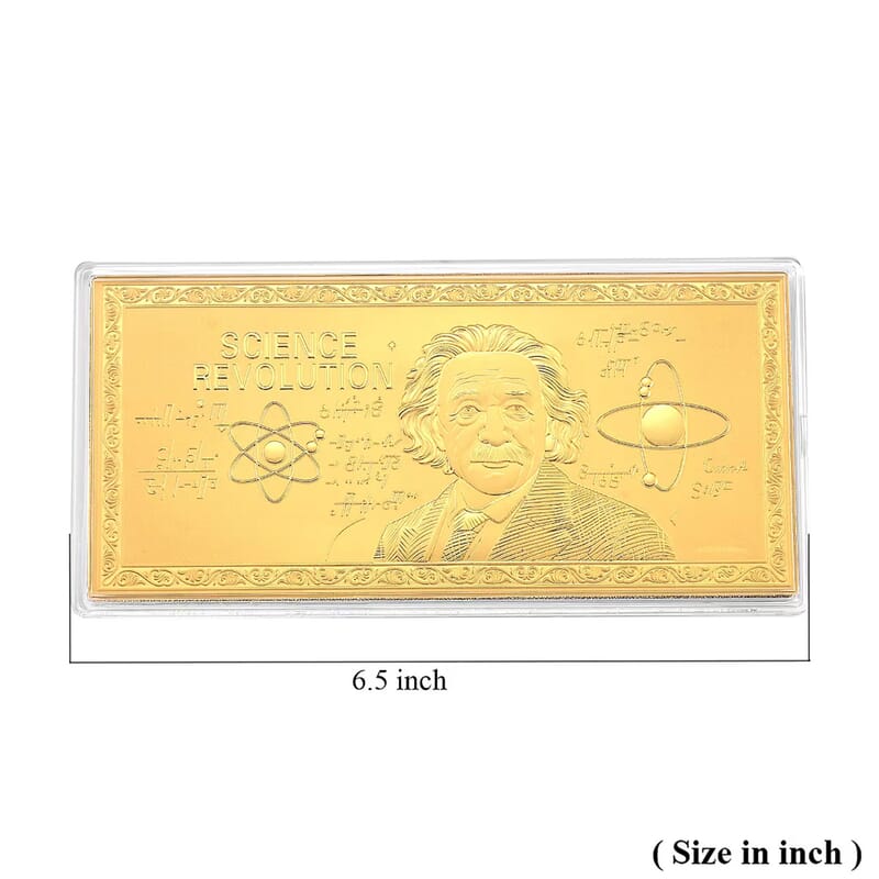 24K Gold Science Revolution Tribute – Spirit of Scientific Discovery Embossed Sheet (155x75mm) 100mg