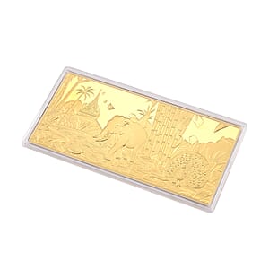  24K Yellow Gold Elephant Emboss Sheet 155x75mm (100mg)