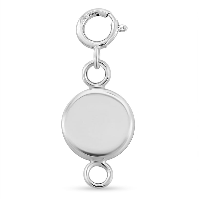 14K White Gold Magnetic Lock with Ring Spring Lock (1.80 g)