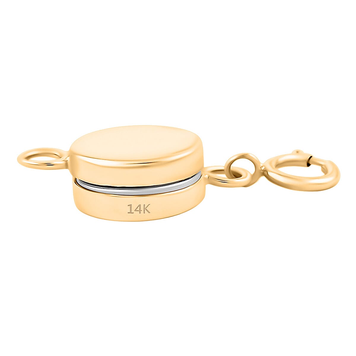 14K White Gold Magnetic Charm Lock (1.80 g)