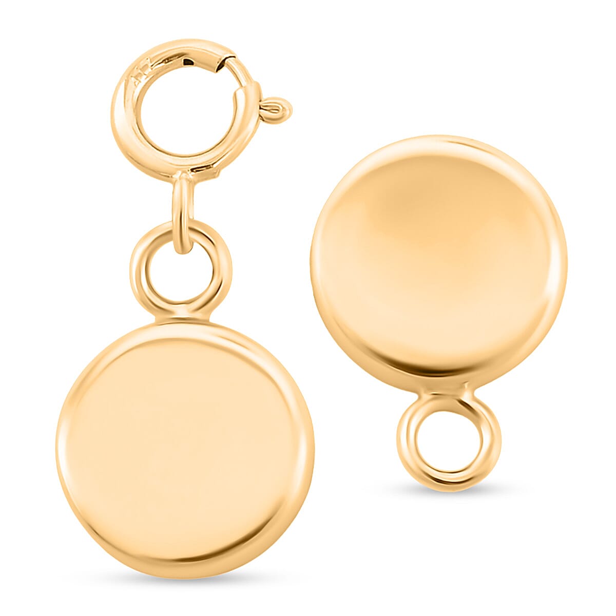 14K Yellow Gold Magnetic Lock with Ring Spring Lock (1.80 g)