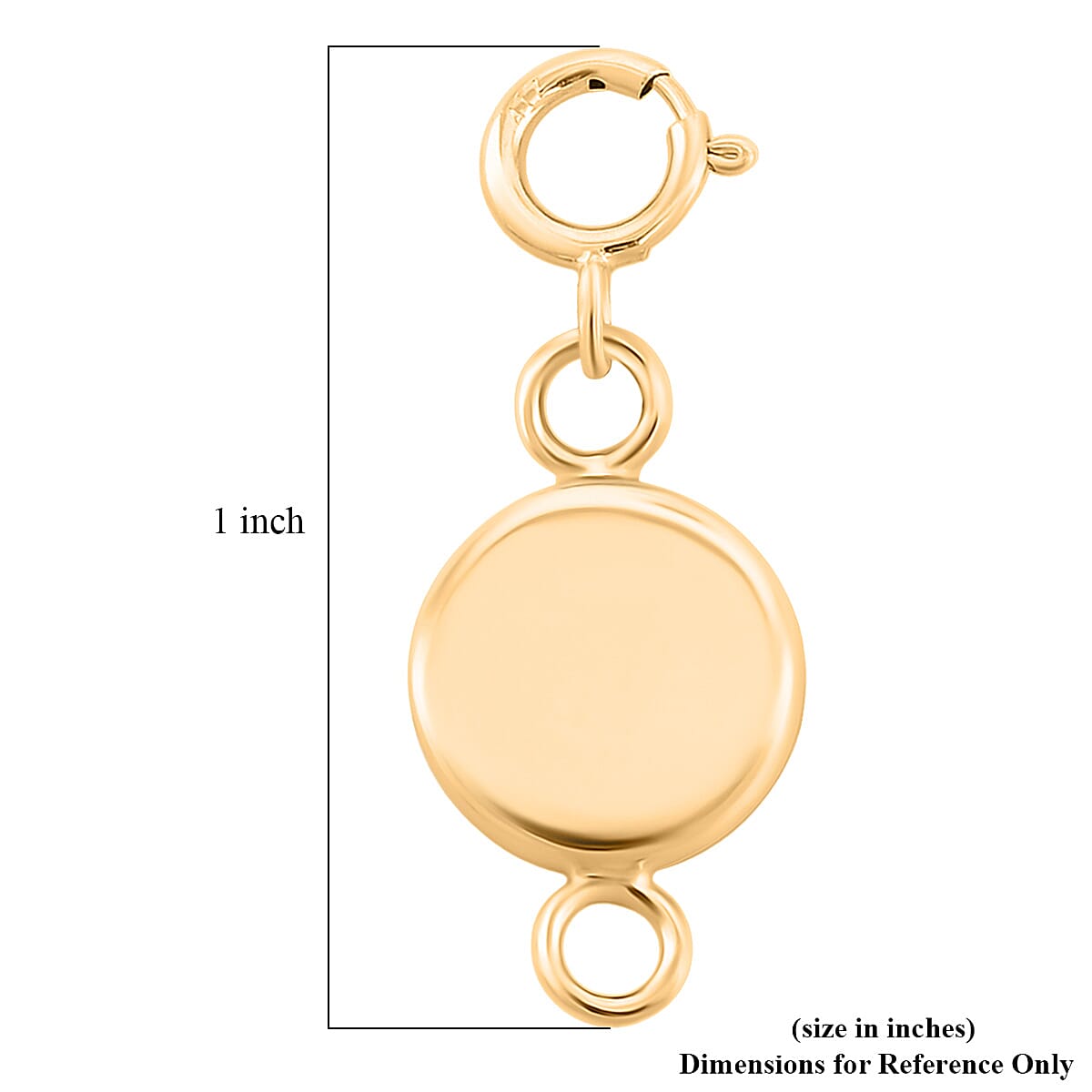 14K Yellow Gold Magnetic Lock with Ring Spring Lock (1.80 g)
