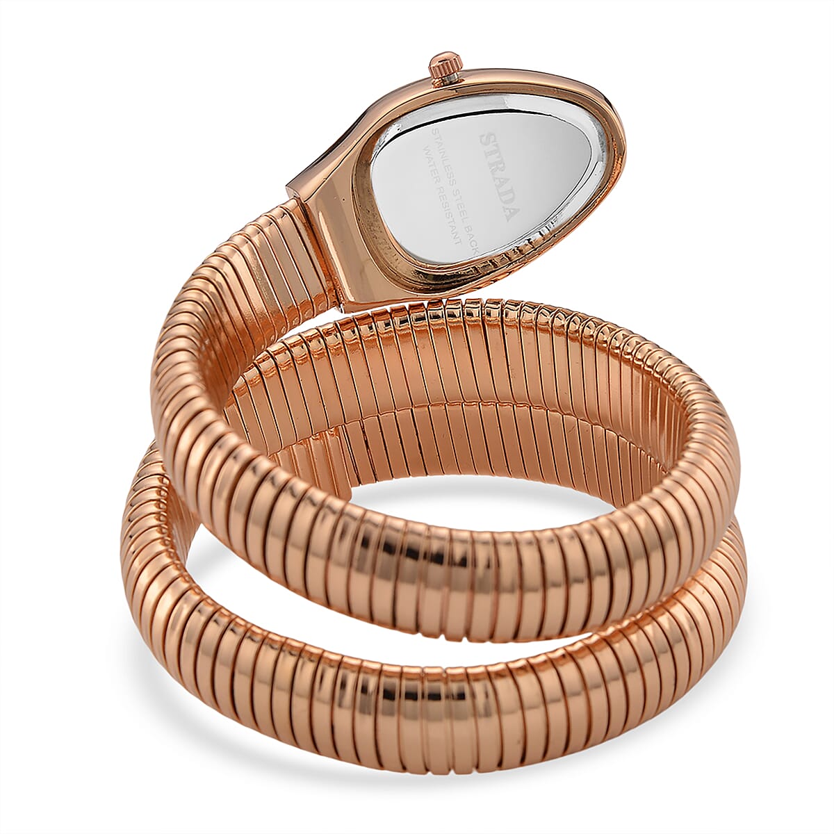 Strada Blue Austrian Crystal Japanese Movement Watch in Rosetone image number 5