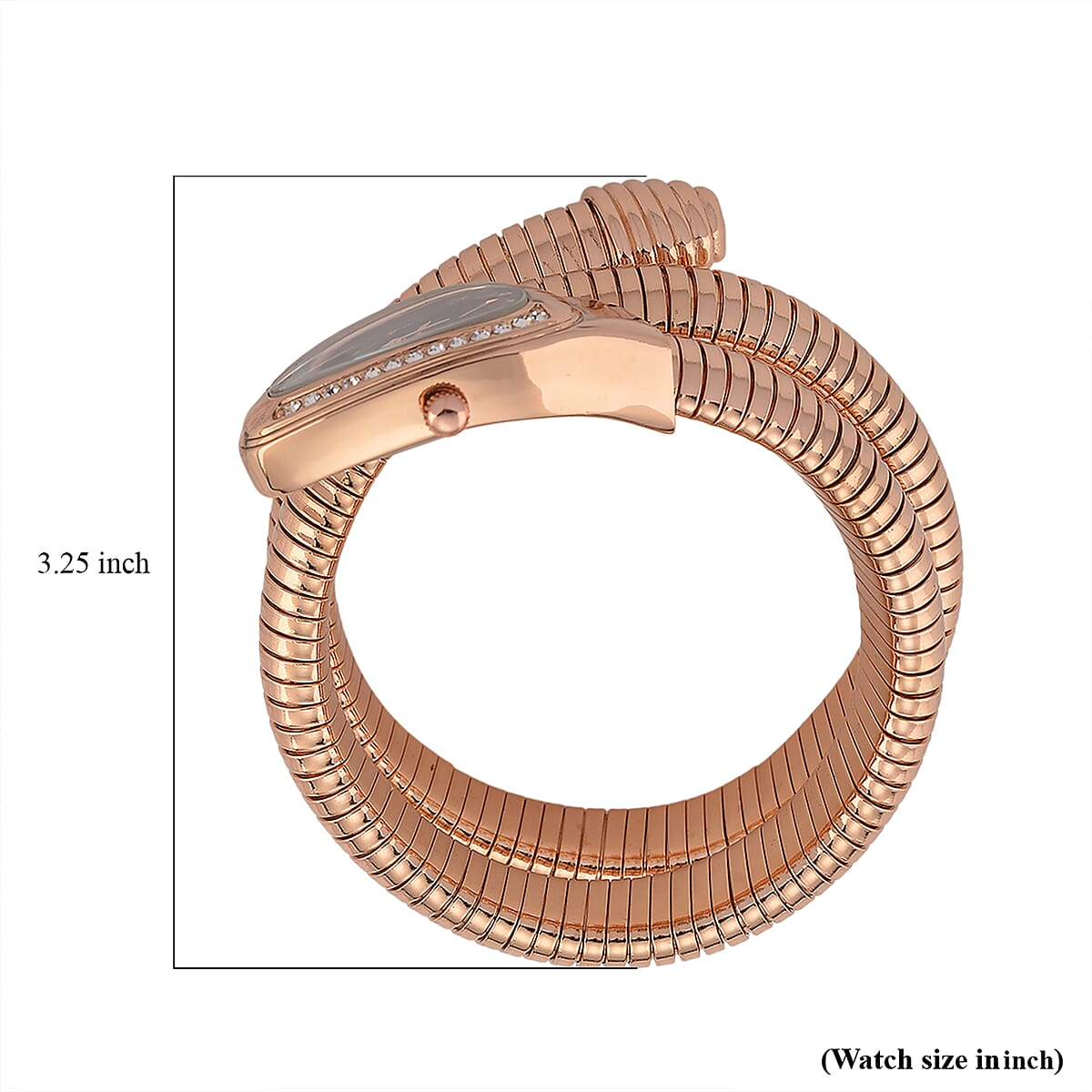 Strada Blue Austrian Crystal Japanese Movement Watch in Rosetone image number 6