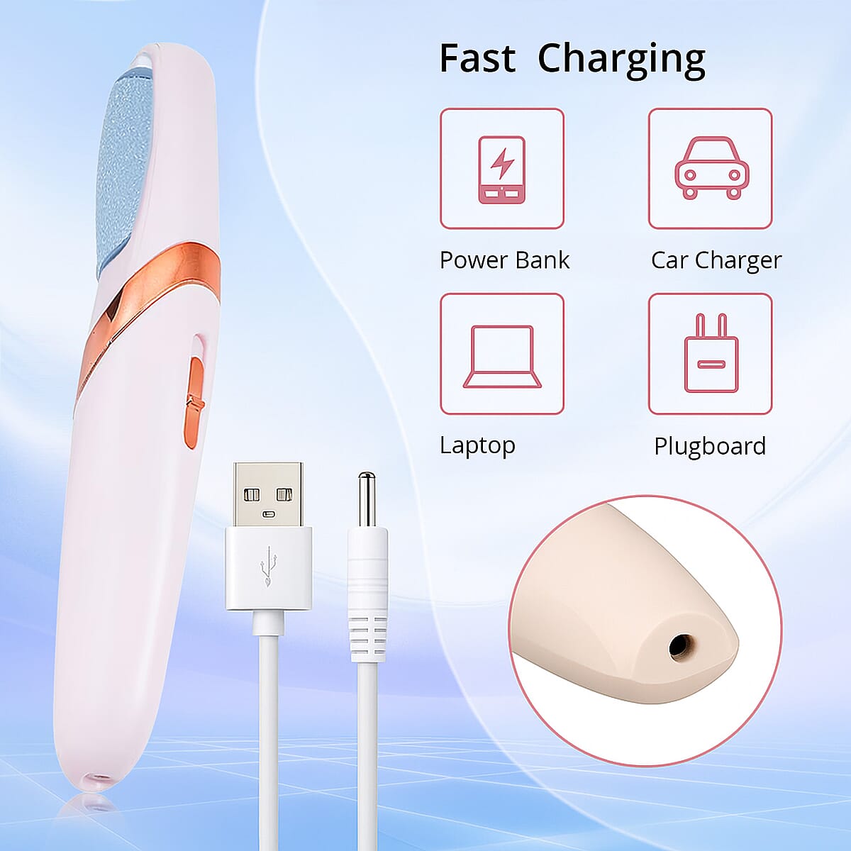 Electric Foot File with 2 Speed Adjustments image number 3