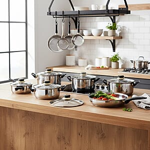 Closeout Alpine Cuisine 12 Piece Stainless Steel Cookware (Ships in 8-10 Business Days)