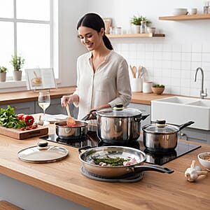 Closeout Alpine Cuisine 12 Piece Stainless Steel Cookware (Ships in 8-10 Business Days)