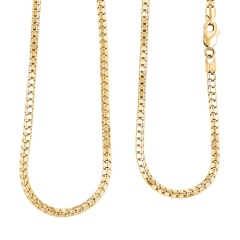2.5mm Modena Box Chain Necklace in 10K Yellow Gold 7 Grams 18 Inches
