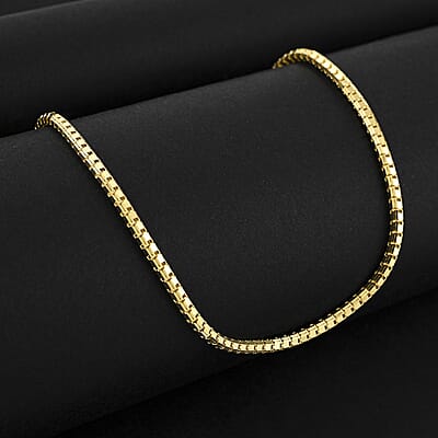 2.5mm Modena Box Chain Necklace in 10K Yellow Gold 7 Grams 18 Inches