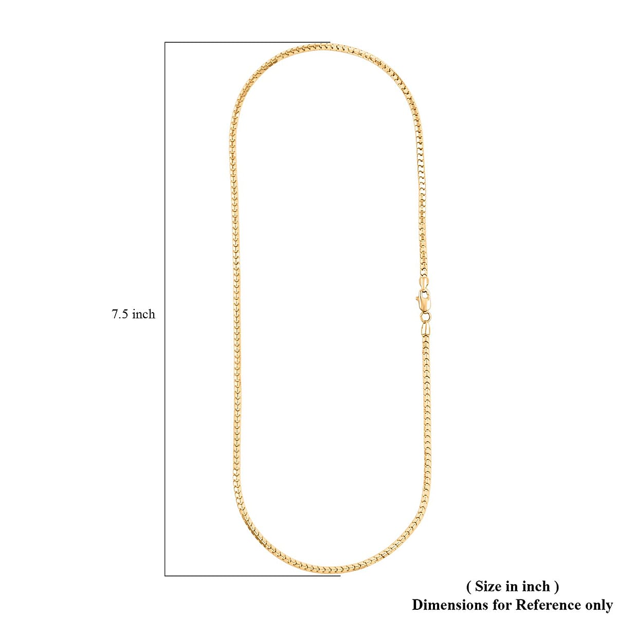 2.5mm Modena Box Chain Necklace in 10K Yellow Gold 7 Grams 18 Inches image number 5