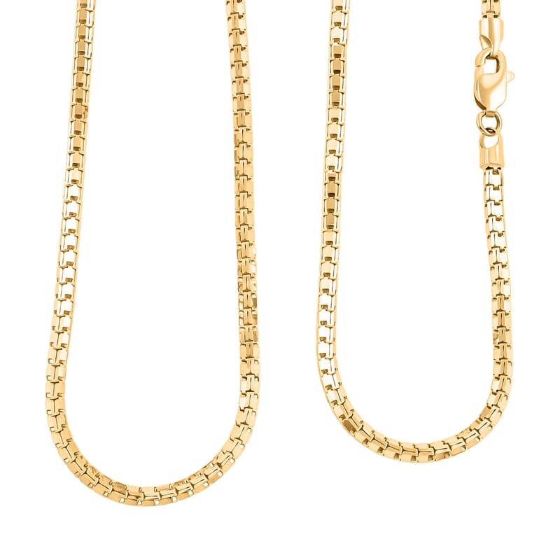 2.5mm Modena Box Chain Necklace in 10K Yellow Gold 8 Grams 20 Inches