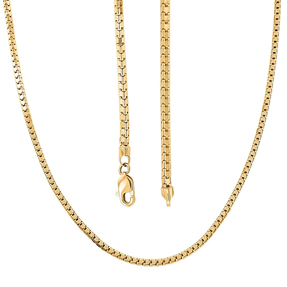 2.5mm Modena Box Chain Necklace in 10K Yellow Gold 8 Grams 20 Inches image number 3
