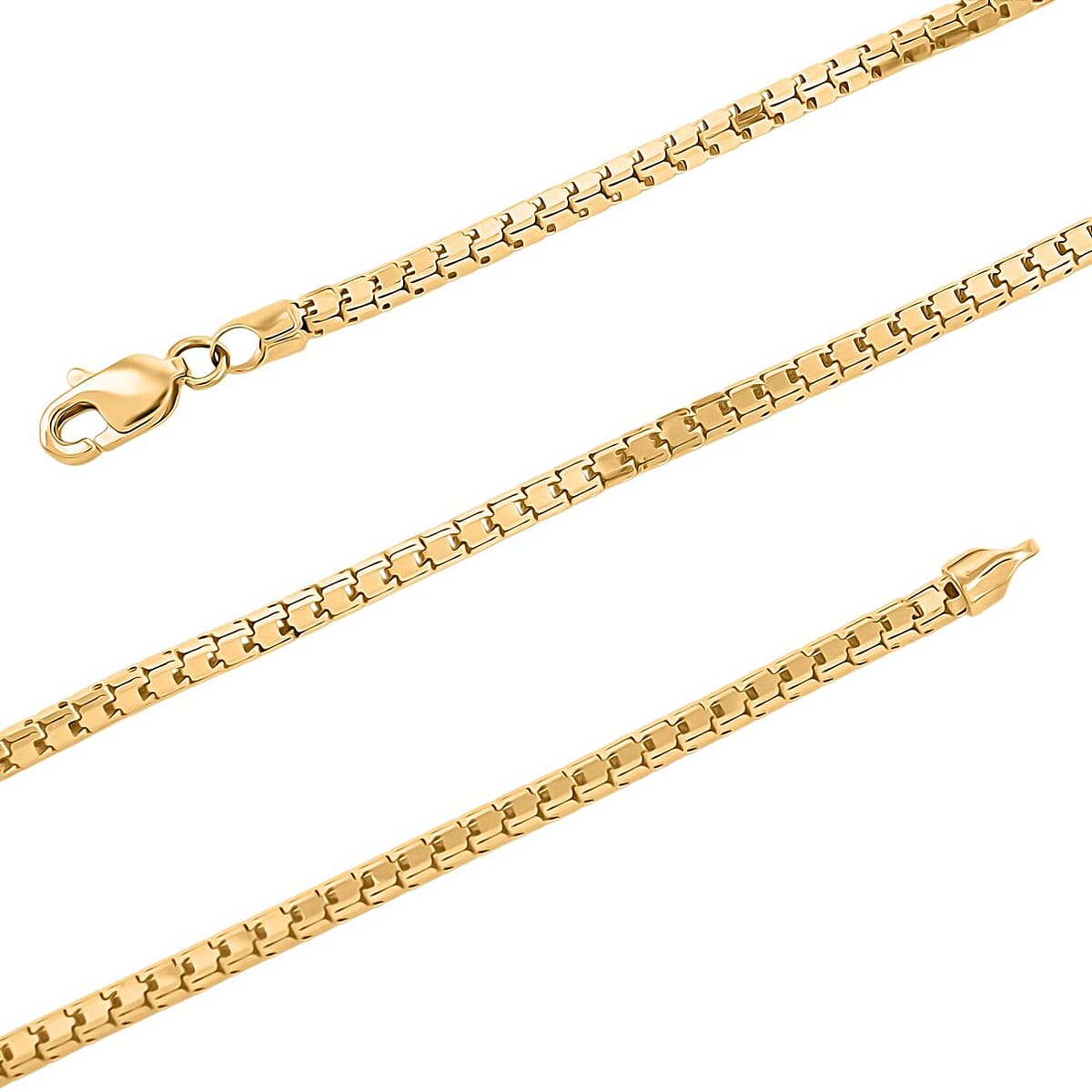 2.5mm Modena Box Chain Necklace in 10K Yellow Gold 8 Grams 20 Inches image number 4