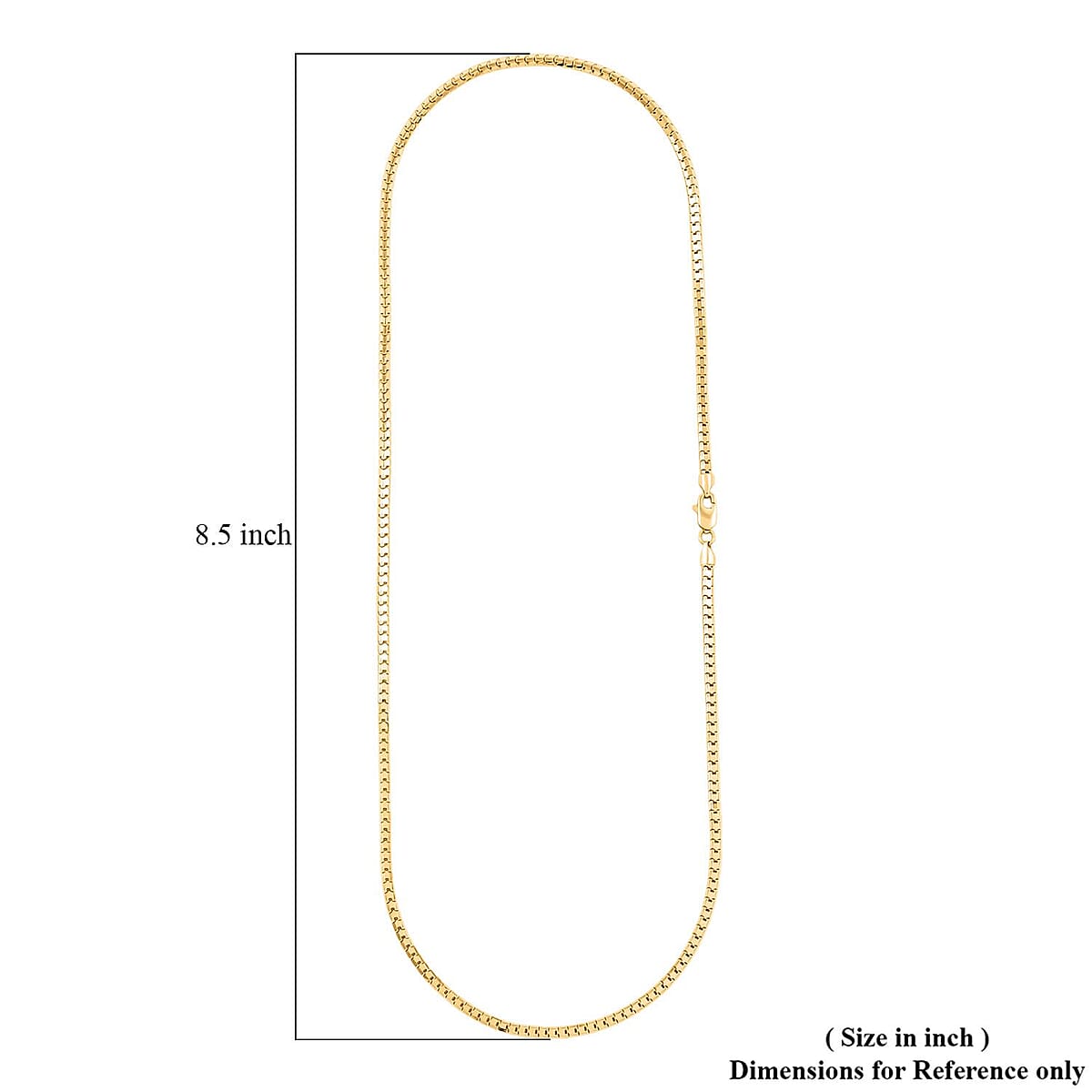 2.5mm Modena Box Chain Necklace in 10K Yellow Gold 8 Grams 20 Inches image number 5