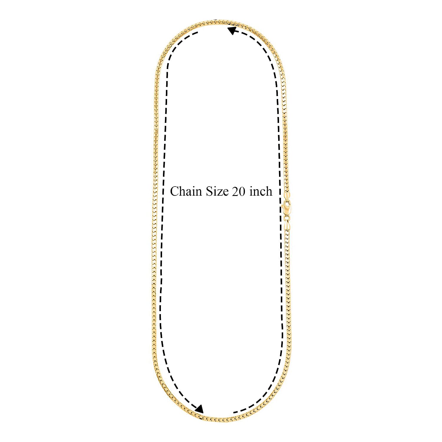 2.5mm Modena Box Chain Necklace in 10K Yellow Gold 8 Grams 20 Inches
