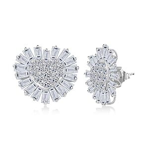 Lab Grown Diamond 4.24 ctw Earrings in Sterling Silver