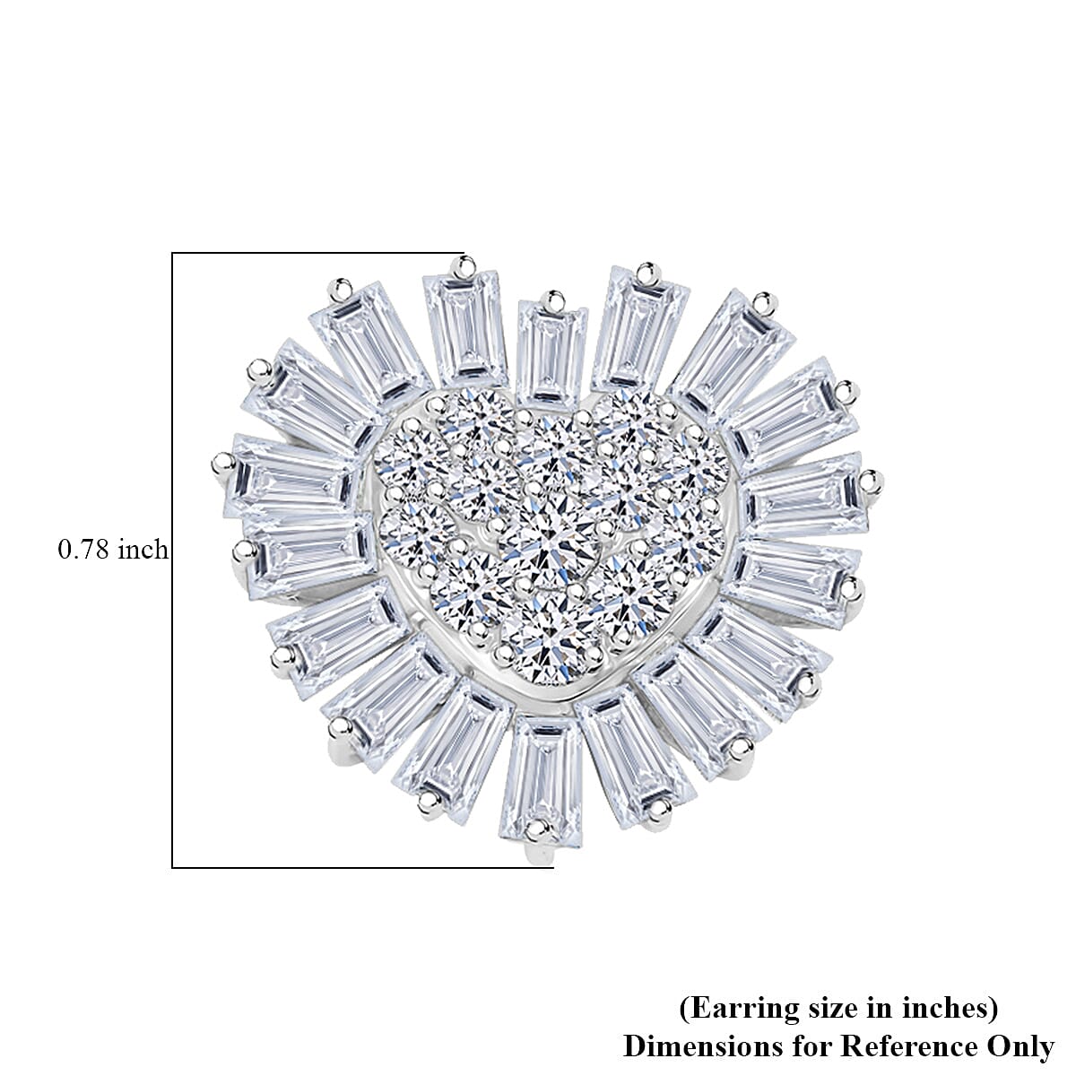 Lab Grown Diamond 4.24 ctw Earrings in Sterling Silver image number 4