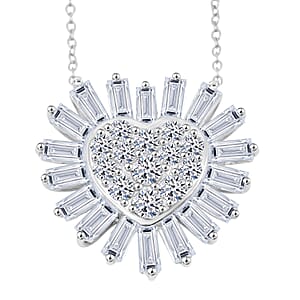 Lab Grown Diamond 3.22 ctw Necklace in Sterling Silver 18 Inches