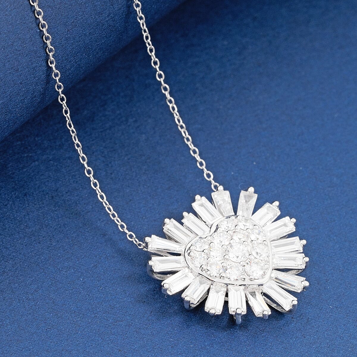 Lab Grown Diamond 3.22 ctw Necklace in Sterling Silver 18 Inches image number 1