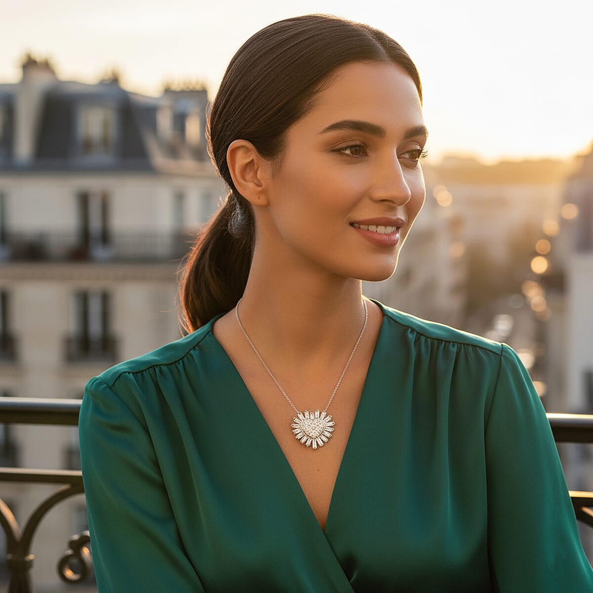 Lab Grown Diamond 3.22 ctw Necklace in Sterling Silver 18 Inches image number 2