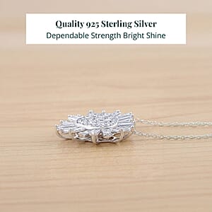 Lab Grown Diamond Heart Necklace in Sterling Silver 3.22 ctw (18 Inches)