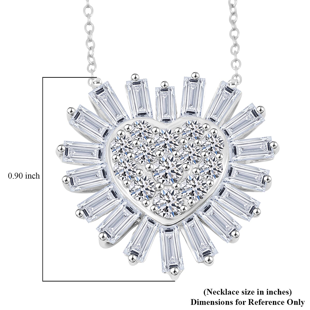 Lab Grown Diamond 3.22 ctw Necklace in Sterling Silver 18 Inches image number 5