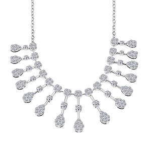 Lab Grown Diamond 8.56 ctw Necklace in Sterling Silver 18 Inches
