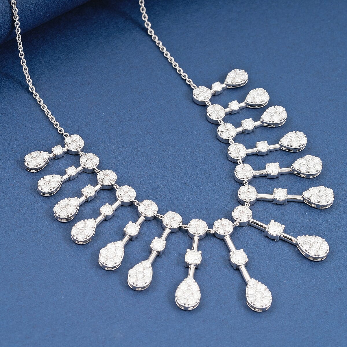 Lab Grown Diamond 8.56 ctw Necklace in Sterling Silver 18 Inches image number 1