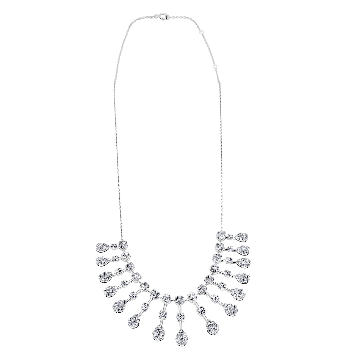 Lab Grown Diamond 8.56 ctw Necklace in Sterling Silver 18 Inches image number 2