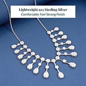 Lab Grown Diamond Drizzle Necklace in Sterling Silver 8.56 ctw (18 Inches)