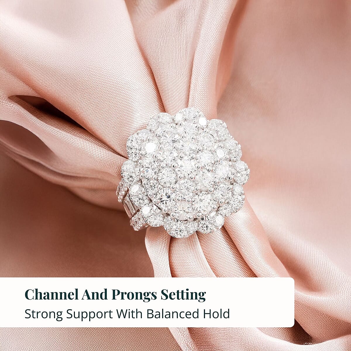 Doorbuster Luxuriant Lab Grown Diamond G SI 6.10 ctw Celestial Star Ring Sterling Silver (Size 10.0) image number 5