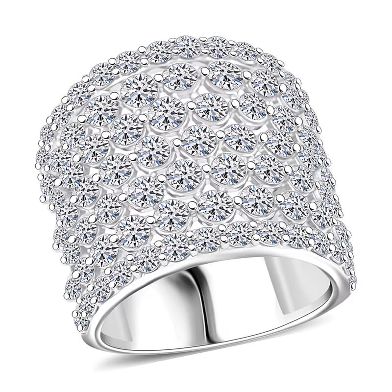 Luxuriant Lab Grown Diamond (G, SI1) Band Ring in Sterling Silver 5.00 ctw (Size 10.0)