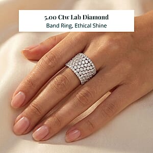 Luxuriant Lab Grown Diamond (G, SI1) Band Ring in Sterling Silver 5.00 ctw (Size 10.0)