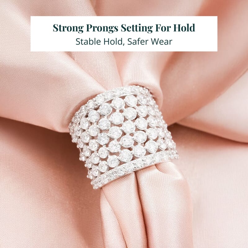 Luxuriant Lab Grown Diamond (G, SI1) Band Ring in Sterling Silver 5.00 ctw (Size 10.0)