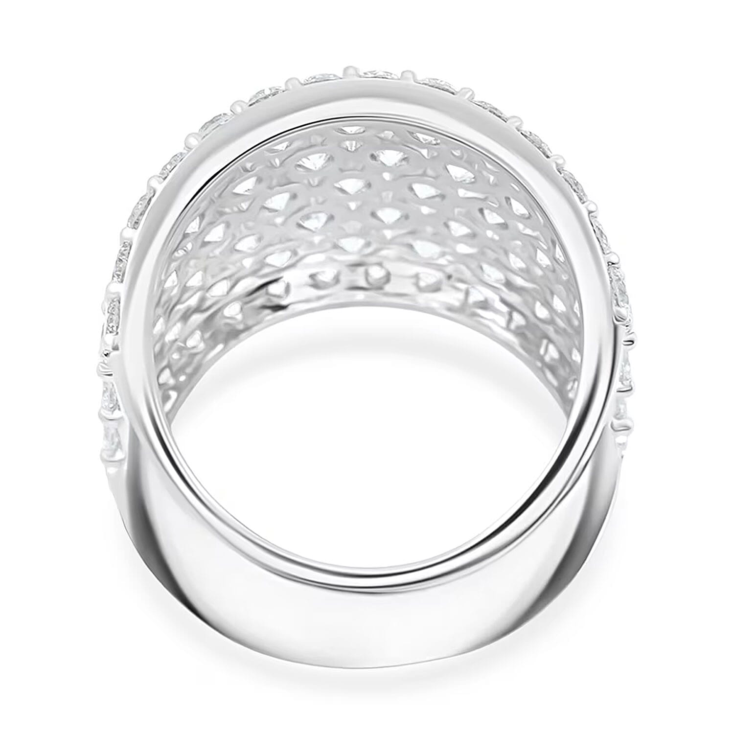 Luxuriant Lab Grown Diamond (G, SI1) Band Ring in Sterling Silver 5.00 ctw (Size 10.0)