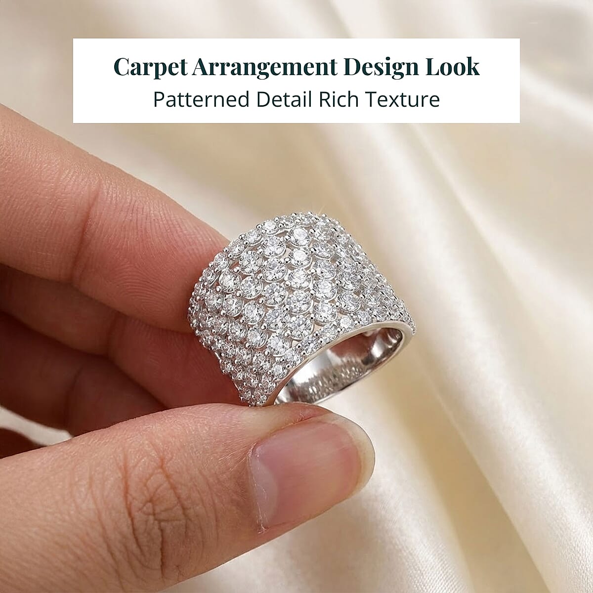 Luxuriant Lab Grown Diamond (G, SI1) Band Ring in Sterling Silver 5.00 ctw (Size 5.0) image number 5