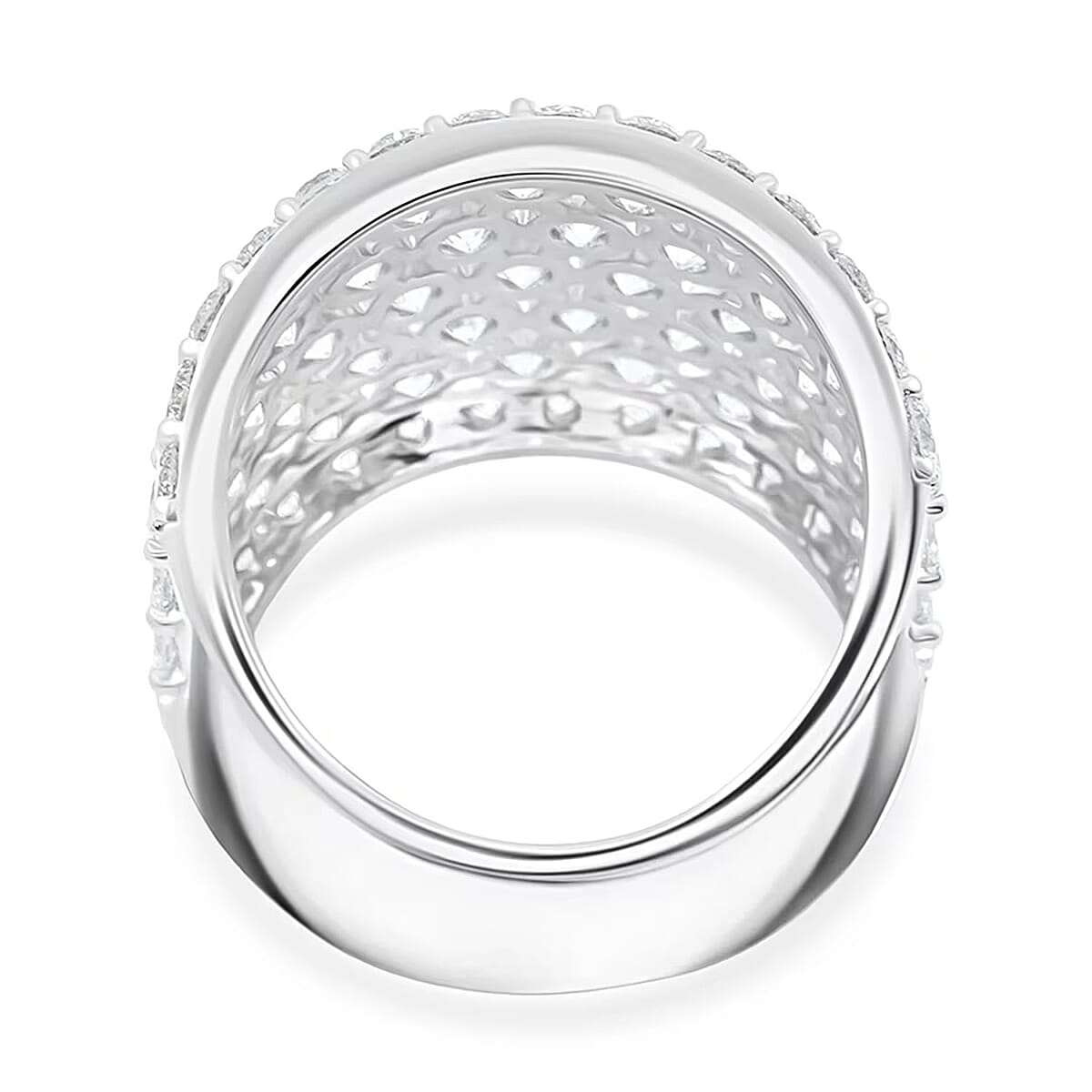 Luxuriant Lab Grown Diamond (G, SI1) Band Ring in Sterling Silver 5.00 ctw (Size 5.0) image number 7