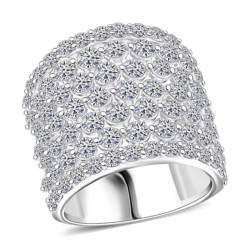 Luxuriant Lab Grown Diamond (G, SI1) Band Ring in Sterling Silver 5.00 ctw (Size 6.0)