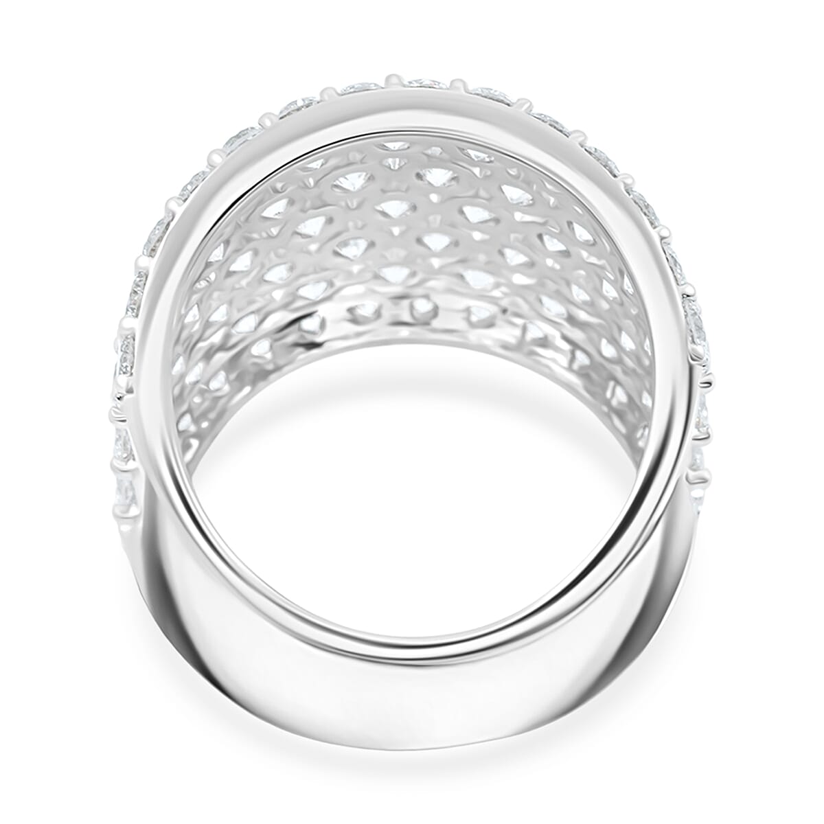 TLV Doorbuster Luxuriant Lab Grown Diamond G SI1 5.00 ctw Carpet Brilliance Band Ring in Sterling Silver (Size 7.0) image number 4