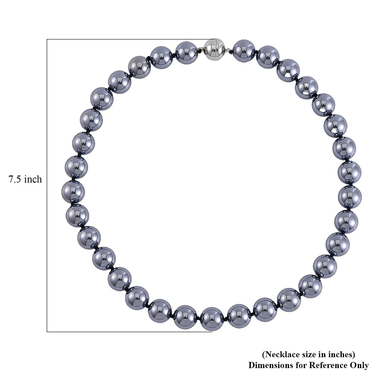 Terahertz 580.00 ctw Beaded Necklace in Stainless Steel 20 Inches image number 5